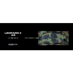 Czołg zdalnie sterowany ASG/dźwięk/dym 1:16 German Leopard II A6 RTR 2.4Ghz - Heng Long 3889-1U (S)